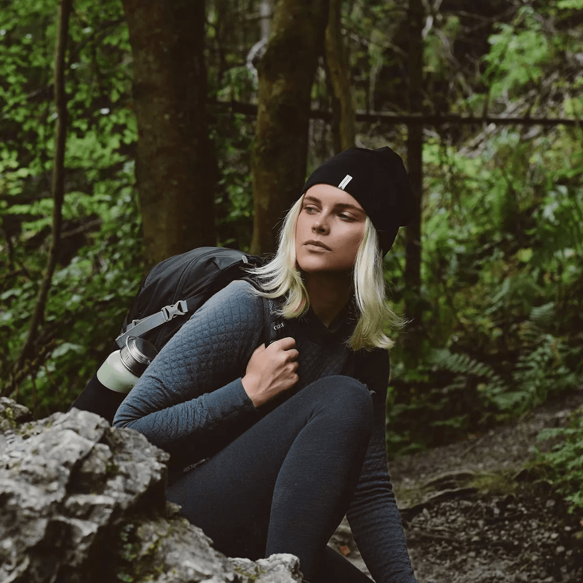 Шапка Thermowave Merino Beanie Чорна Фото 2